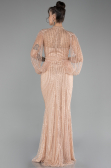 Gold Stoned Long Evening Gown ABU3981