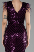 Long Plum Evening Dress ABU881