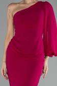 Fuchsia Long Chiffon Evening Dress ABU3677