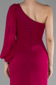 Fuchsia Long Chiffon Evening Dress ABU3677