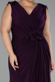 Dark Purple Long Plus Size Evening Dress ABU2854