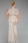 Mink Long Scaly Plus Size Evening Dress ABU3115