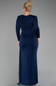 Long Navy Blue Plus Size Evening Dress ABU3544