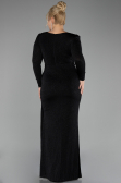 Long Black Plus Size Evening Dress ABU3544
