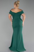Long Emerald Green Plus Size Evening Dress ABU3172