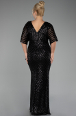 Long Black Plus Size Evening Dress ABU2309