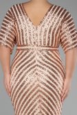 Salmon Long Plus Size Evening Dress ABU2309