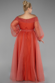 Orange Long Oversized Evening Dress ABU1535