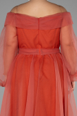 Orange Long Oversized Evening Dress ABU1535