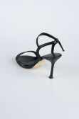 Black Leather Evening Shoe AB1119