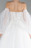 White Strapless Long Wedding Dress ABU4236