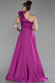 Fuchsia Long Satin Evening Dress ABU4189