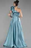 Mint Long Satin Evening Dress ABU4189