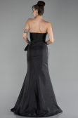 Black Strapless Slit Long Prom Gown ABU4247