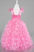 Pink Long Girl Dress ABU4238