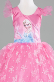 Pink Long Girl Dress ABU4238