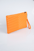 Orange Leather Evening Bag KC413