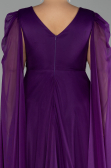 Long Purple Plus Size Engagement Dress ABU4259
