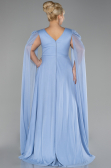 Long Light Blue Plus Size Engagement Dress ABU4259