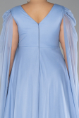 Long Light Blue Plus Size Engagement Dress ABU4259