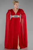 Long Red Plus Size Engagement Dress ABU4259