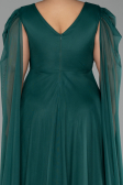 Long Emerald Green Plus Size Engagement Dress ABU4259