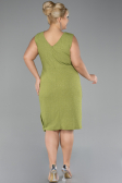 Pistachio Green Midi Oversized Evening Dress ABK1752