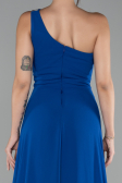 Sax Blue Long Chiffon Party Evening Jumpsuit ABT116