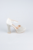 White Stony Evening Shoe MJ2228
