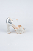 Silver Stony Evening Shoe MJ2228