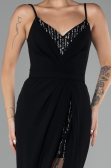 Black Straps Long Evening Gown ABU4299