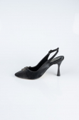 Black Laser Cut Evening Shoe MJ4101