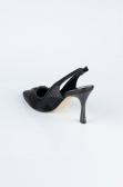 Black Laser Cut Evening Shoe MJ4101
