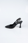 Black Laser Cut Stiletto MJ4102