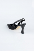 Black Laser Cut Stiletto MJ4102