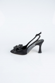 Black Satin Evening Shoe MJS4100