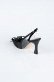 Black Satin Evening Shoe MJS4100