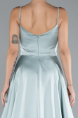 Mint Long Satin Evening Dress ABU1601