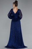 Sax Blue Long Evening Dress ABU2905