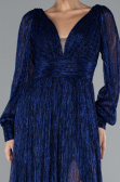 Sax Blue Long Evening Dress ABU2905