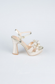 Gold Laser Cut Evening Shoe MJL2331