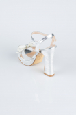 Silver Laser Cut Evening Shoe MJL2331