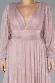 Long Powder Color Plus Size Evening Dress ABU3154