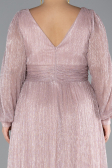 Long Powder Color Plus Size Evening Dress ABU3154