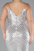Beige Long Plus Size Evening Dress ABU1661