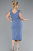 Indigo Midi Plus Size Evening Dress ABK1492
