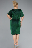 Emerald Green Midi Plus Size Cocktail Dress ABK1942