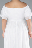 White Long Plus Size Evening Dress ABU3615