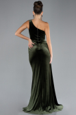Olive Drab Long Velvet Evening Dress ABU3365
