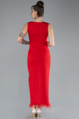 Red Sleeveless Slit Midi Party Dress ABK2169
